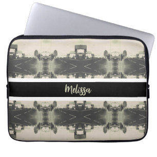 Vintage Algeriet Alger stads gatubyggnad Laptop Fodral