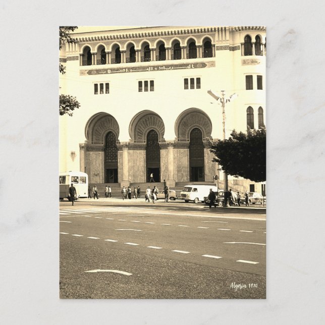 Vintage Algeriet Alger The post office Vykort (Framsida)