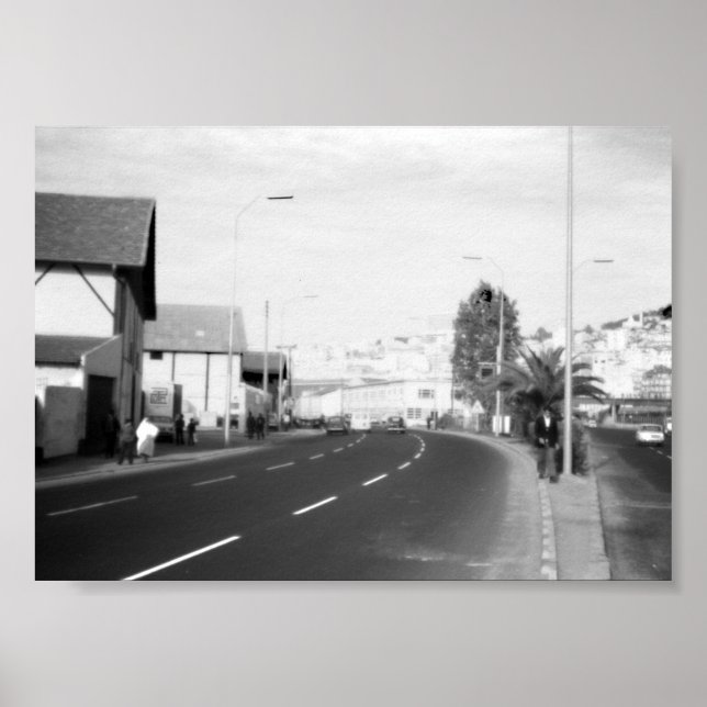 Vintage Algeriet Algiers street byggnad Poster (Framsidan)