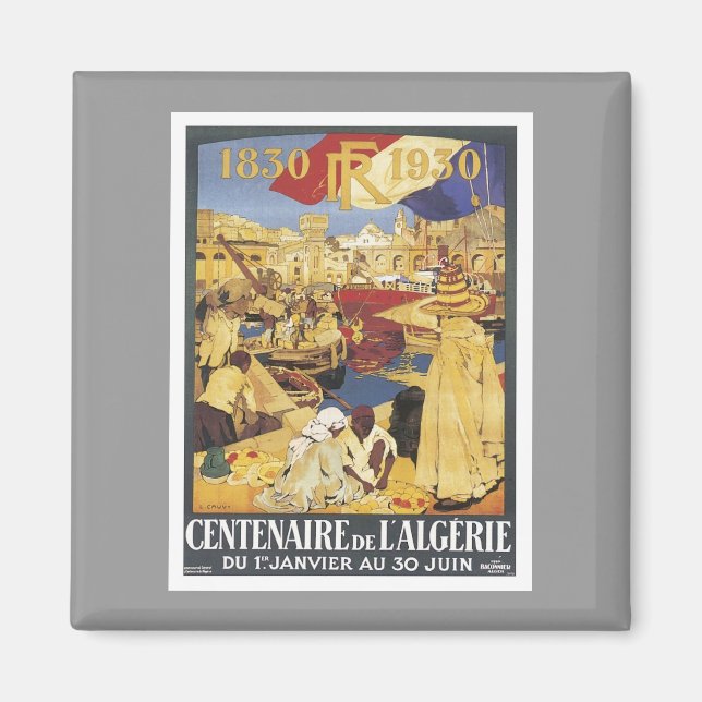 Vintage Algeriet Centenaire Magnet (Framsidan)