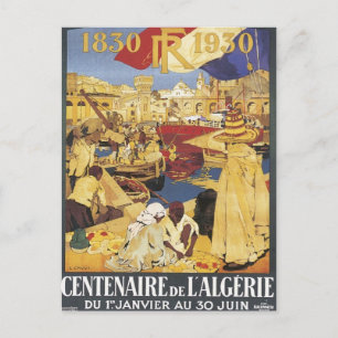 Vintage Algeriet Centenaire Vykort