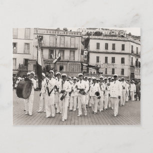 Vintage Algeriet Philippeville City band, 1930-tal Vykort