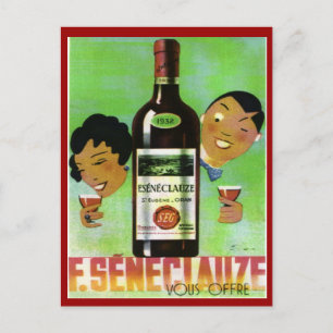 Vintage Algeriet Vin, senhyllning Vykort