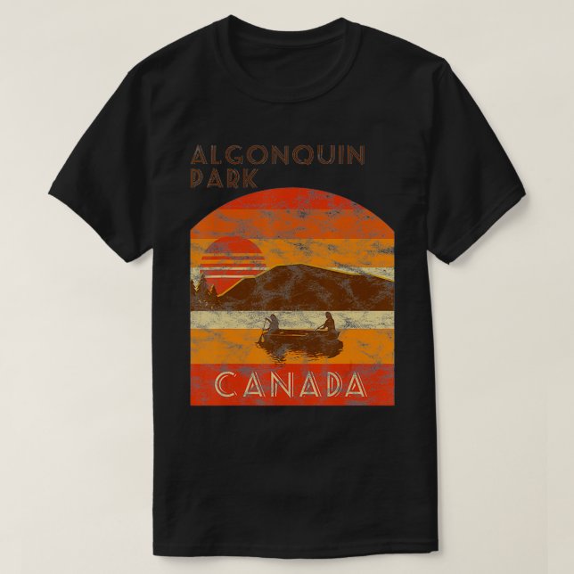 Vintage Algonquin Park Graphic Gift T Shirt (Design framsida)
