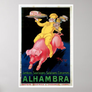Vintage Alhambra Poster- från kl. 11.20 Poster