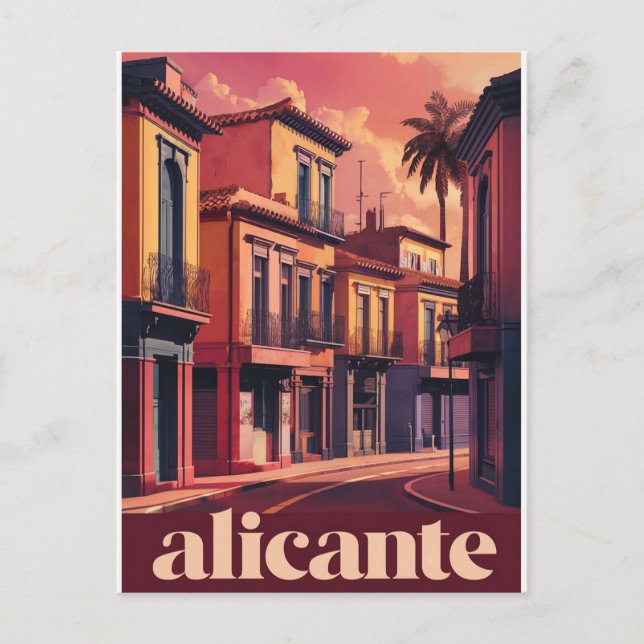 vintage alicante spain vykort (Framsida)