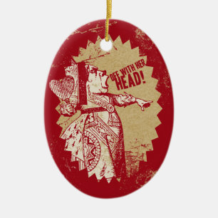 Vintage Alice av med henne som är head Julgransprydnad Keramik