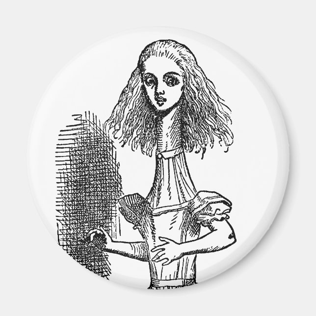 Vintage Alice Äventyr i Wonderland av Tenniel Magnet (Framsidan)