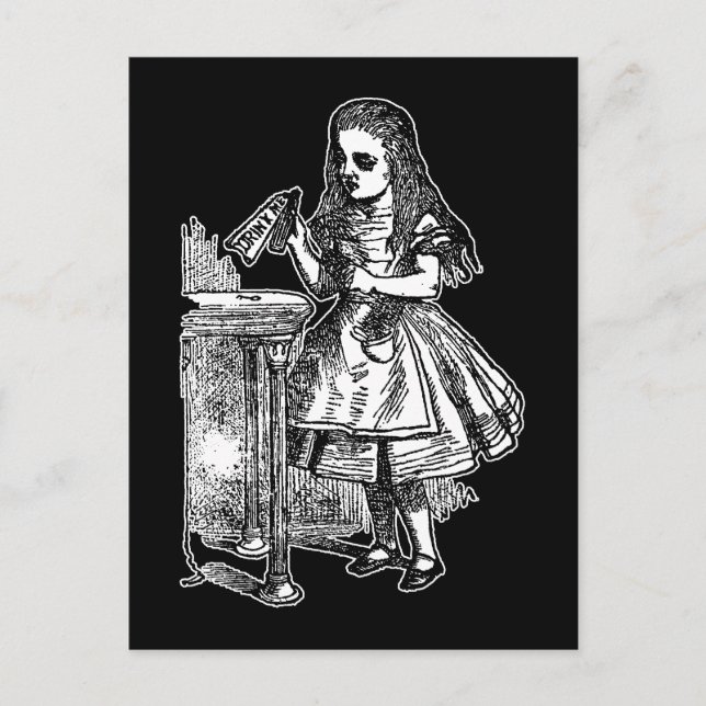 Vintage Alice dricker mig Vykort (Framsida)