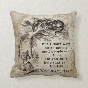 Vintage Alice i den underlandCheshire katten Kudde