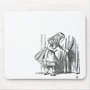 Vintage Alice i underland som söker efter dörren Musmatta