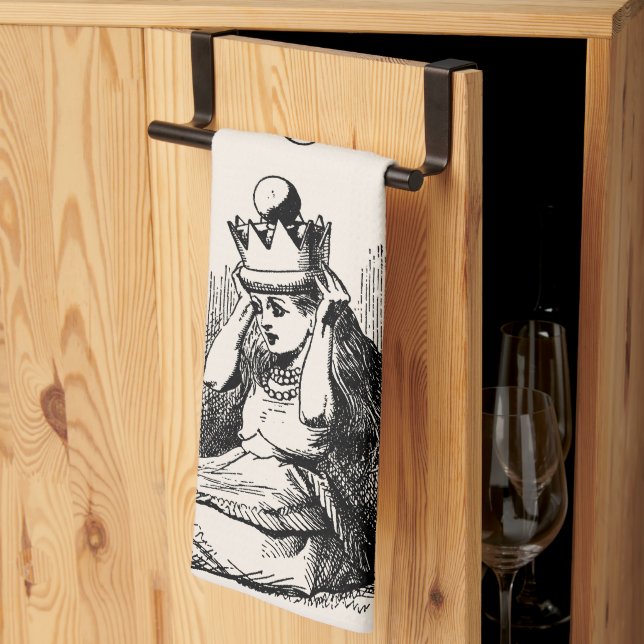 Vintage Alice i underlandet, Alice som drottningen Kökshandduk (Thirds Fold)