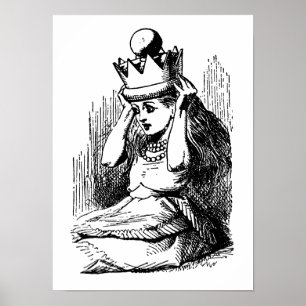 Vintage Alice i underlandet, Alice w drottningens  Poster