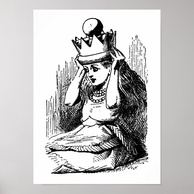 Vintage Alice i underlandet, Alice w drottningens  Poster (Framsidan)