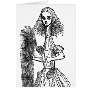 Vintage Alice i Underlandet av Tenniel Hälsningskort