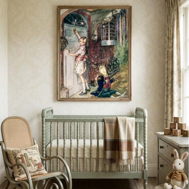 Vintage Alice i Underlandet Grodfotman Poster (Skapare uppladdad)