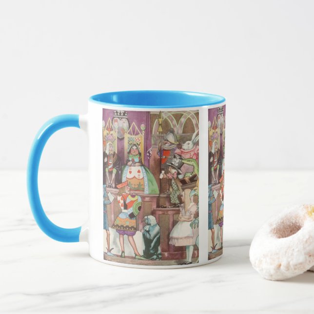 Vintage Alice i Underlandet, Hjärtans Drottning Mugg (Med munk)