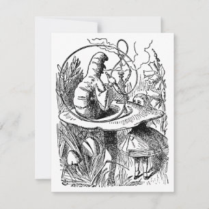 Vintage Alice i Underlandet Hookah Caterpillar Inbjudningar