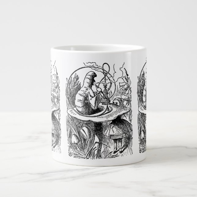 Vintage Alice i Underlandet Hookah Caterpillar Jumbo Mugg (Framsidan)