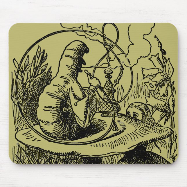 Vintage Alice i Underlandet Hookah Caterpillar Musmatta (Framsidan)