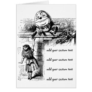 Vintage Alice i Underlandet, Humpty Dumpty på mure Hälsningskort