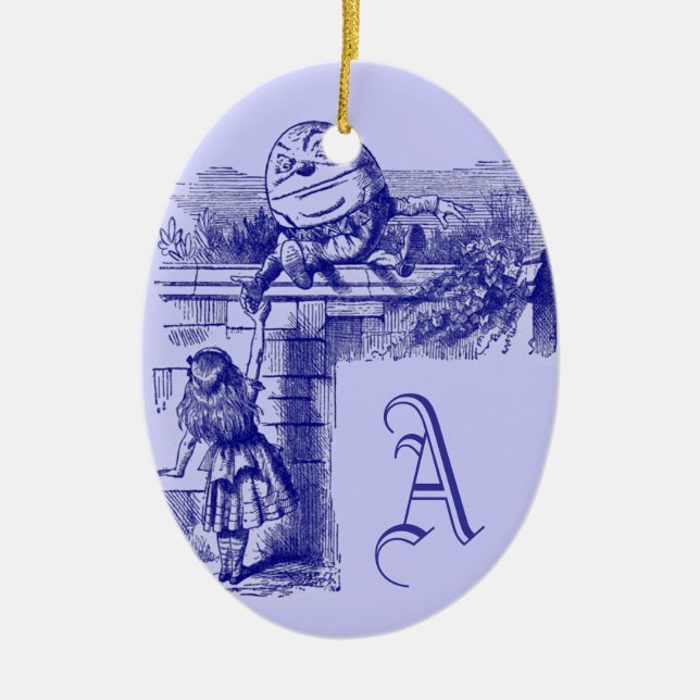 Vintage Alice i underlandet Julgransprydnad Keramik (Framsidan)