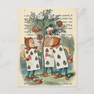 Vintage Alice i Underlandet Postkort Vykort