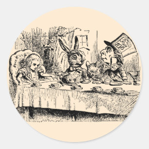 Vintage Alice i Underlandet, Tesalongsscen Runt Klistermärke