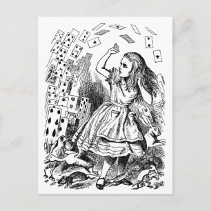 Vintage Alice i underlandet, uppspelningskort Vykort