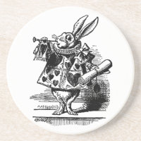 Vintage Alice i Underlandet Vit Kanin som Heraldik