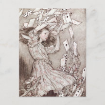 Vintage Alice i Underlandet  vykort