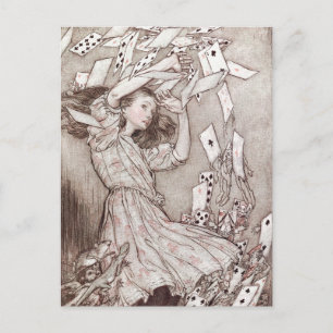 Vintage Alice i Underlandet vykort