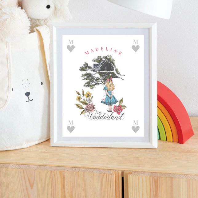 Vintage Alice i Wonderland | Alice & Cheshire cat Poster (Skapare uppladdad)