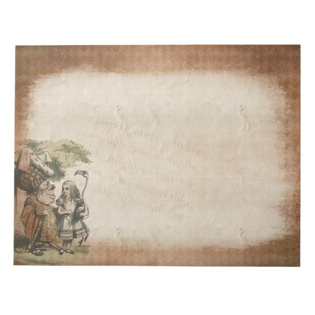 Vintage Alice i Wonderland Anteckningsblock (Framsida)