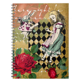 Vintage Alice i Wonderland Anteckningsbok