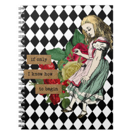 Vintage Alice i Wonderland Anteckningsbok