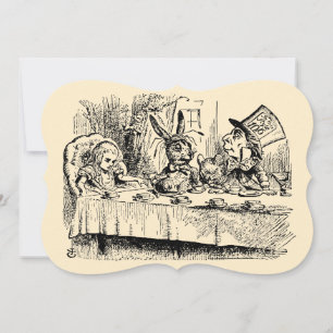 Vintage Alice i Wonderland Baby Shower Inbjudningar