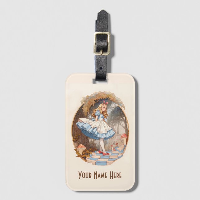 Vintage Alice i Wonderland Bagagebricka (Framsida vertikal)