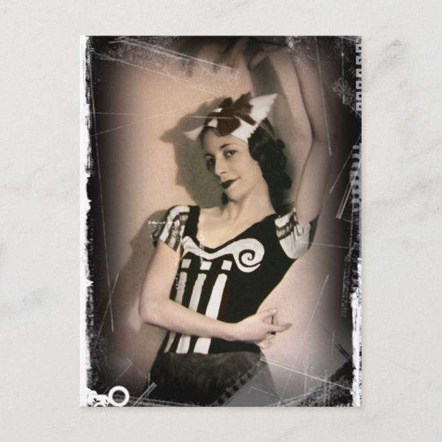 Vintage Alice i Wonderland Ballet Vykort (Framsida)