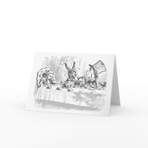 Vintage Alice i Wonderland Birthday Card