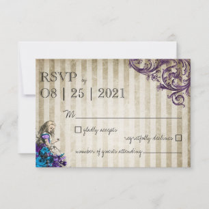 Vintage Alice i Wonderland Bröllop OSA Card Kort