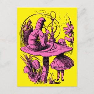 Vintage Alice i Wonderland Centipede Vykort