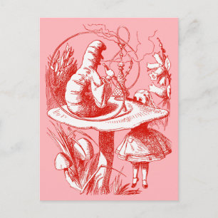 Vintage Alice i Wonderland Centipede Vykort