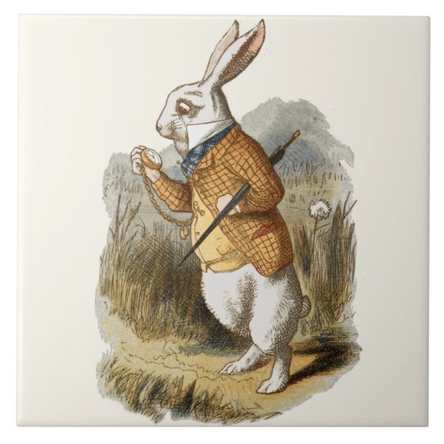 Vintage Alice i Wonderland Ceramic Tile Kakelplatta (Framsidan)