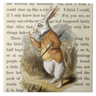 Vintage Alice i Wonderland Ceramic Tile Kakelplatta
