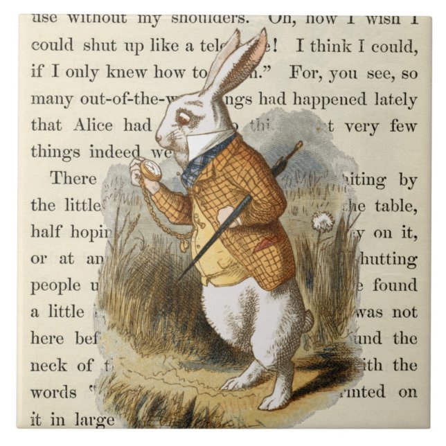 Vintage Alice i Wonderland Ceramic Tile Kakelplatta (Framsidan)