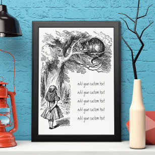 Vintage Alice i Wonderland, Cheshire Cat Poster