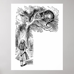 Vintage Alice i Wonderland, Cheshire Cat Poster