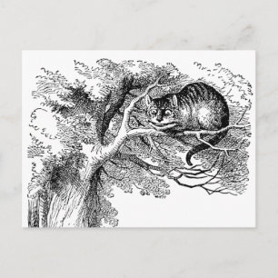 Vintage Alice i Wonderland, Cheshire Cat Vykort
