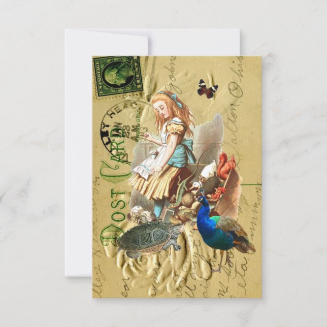 Vintage Alice i Wonderland collage (Framsida)
